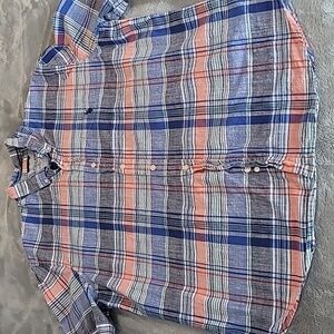 Men's US Polo Assn Plaid Button Up Shirt Short Sleeve Size XL